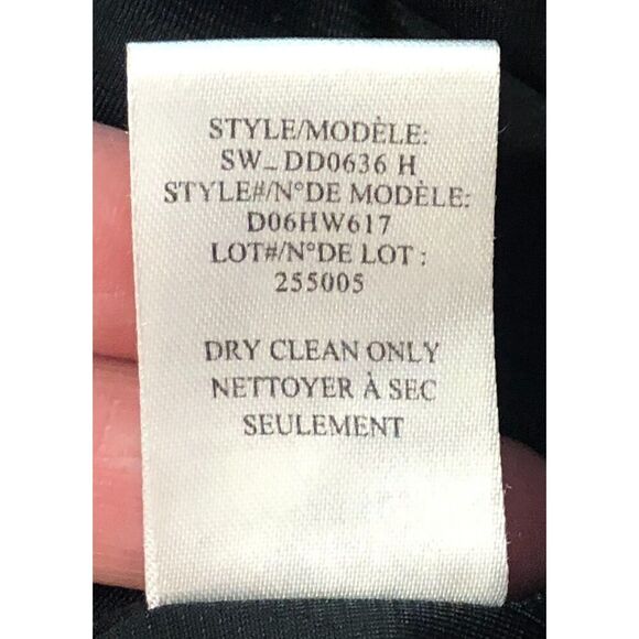 Helmut Lang Black V Neck Dress with Dramatic Metal Back Zip Size S - Picture 8 of 9